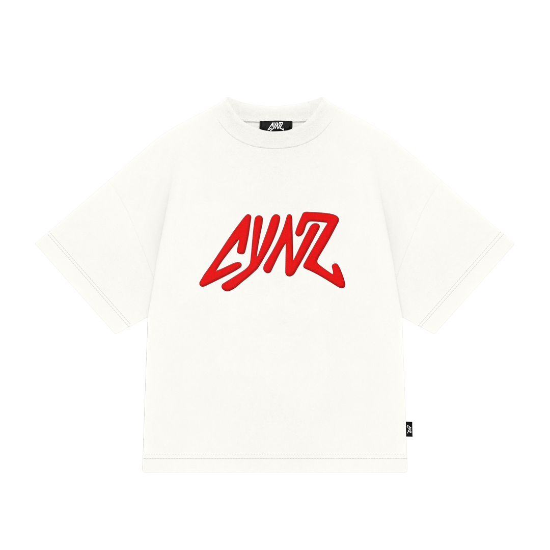 RED IN WHITE T-SHIRT