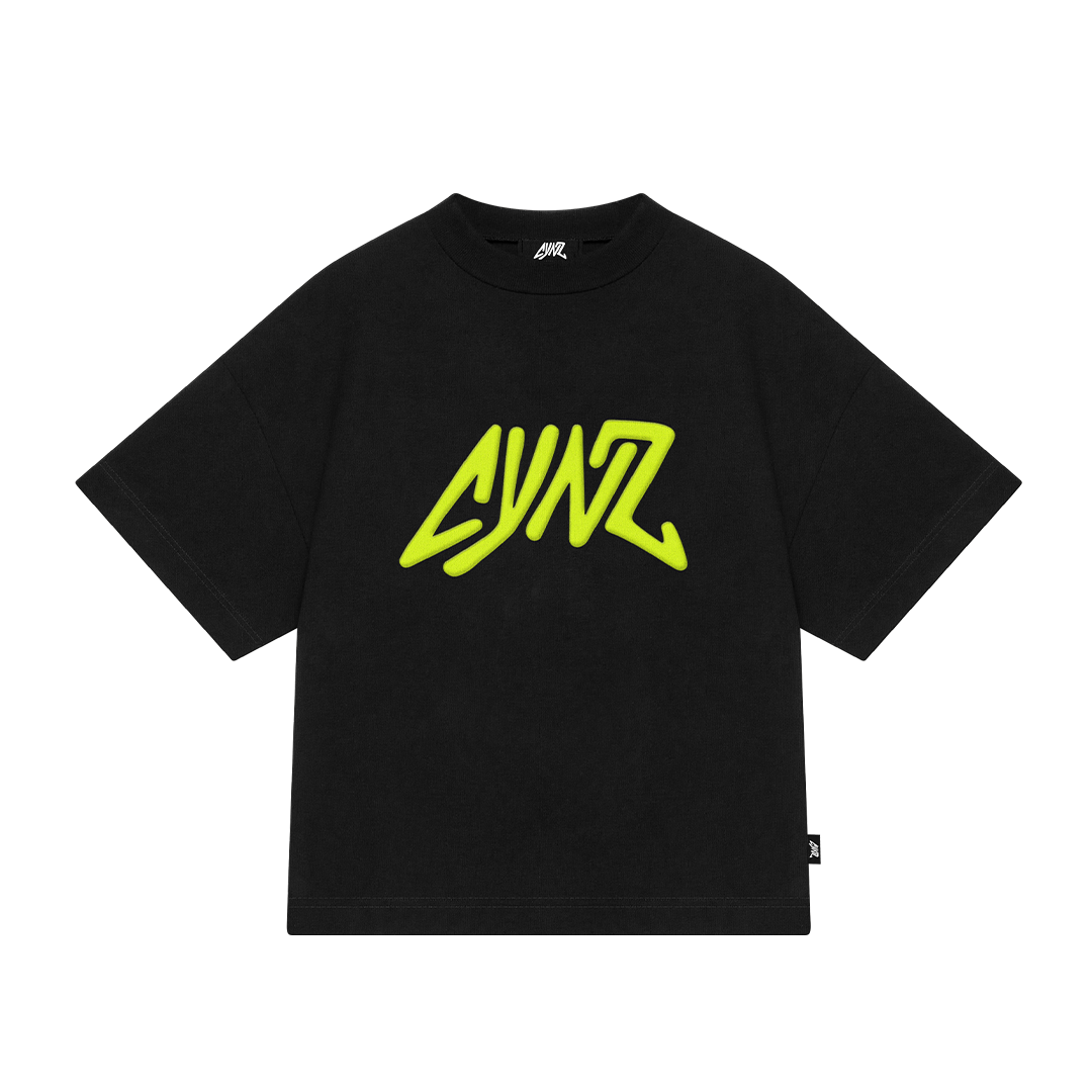 YELLOW IN BLACK T-SHIRT
